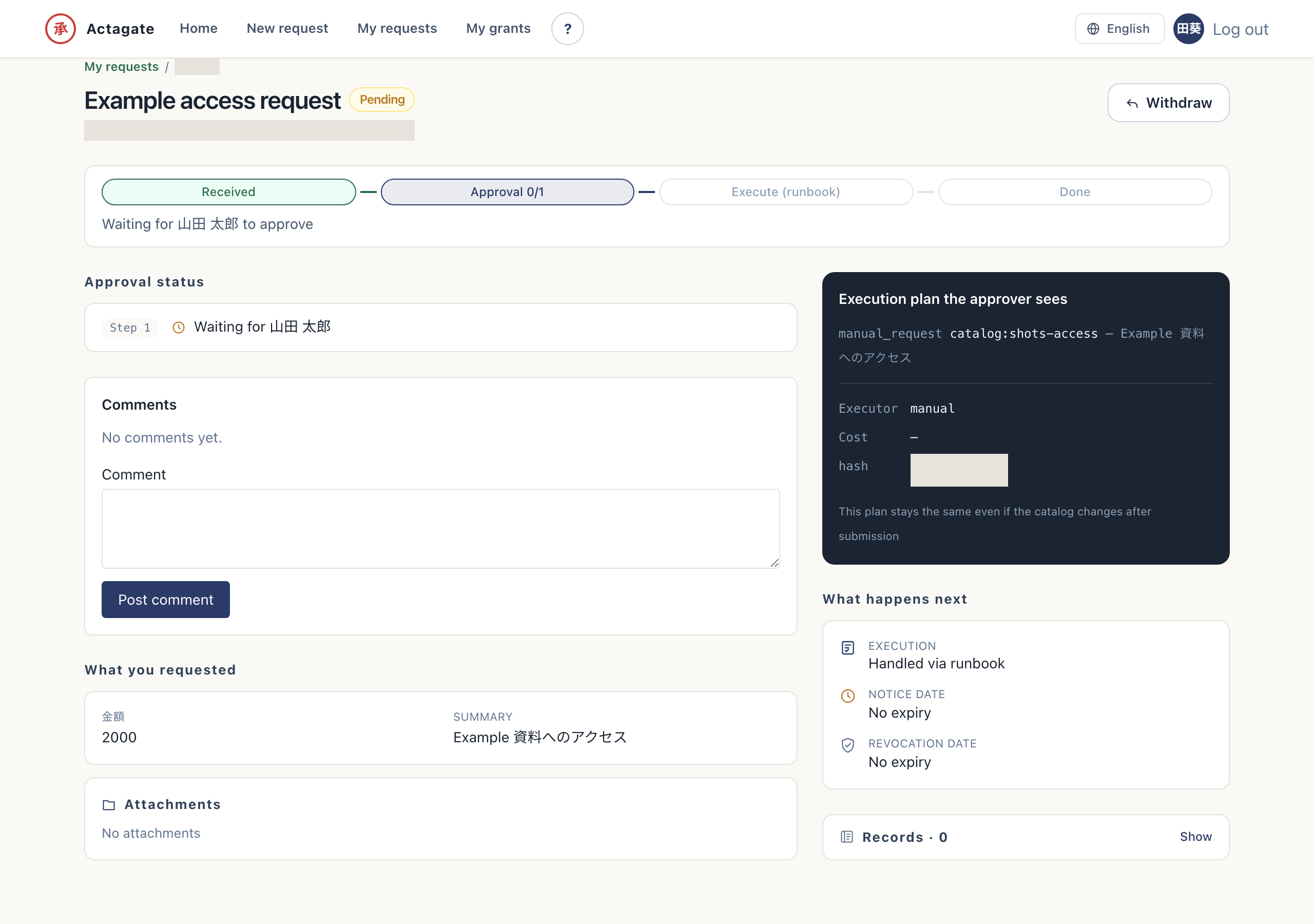 Request details